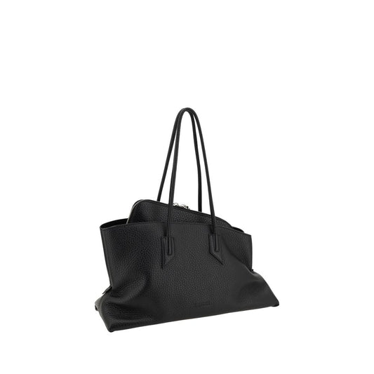 The Attico – Black Textured La Passeggiata Medium Bag