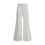 Chloé - White Cotton Flared Pants