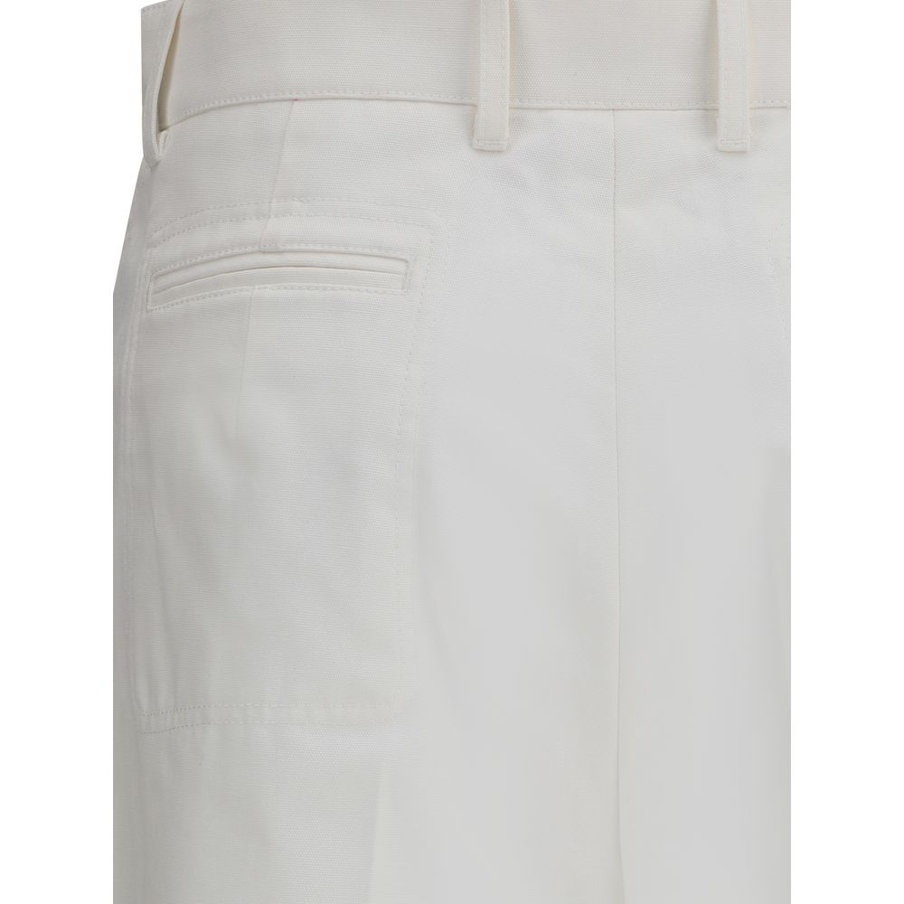 Chloé - White Cotton Flared Pants