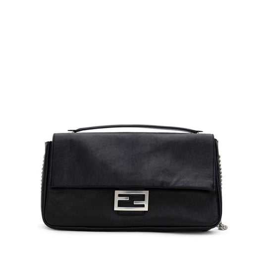 Fendi – Black Leather Baguette Shoulder Bag