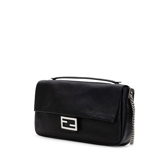 Fendi – Black Leather Baguette Shoulder Bag