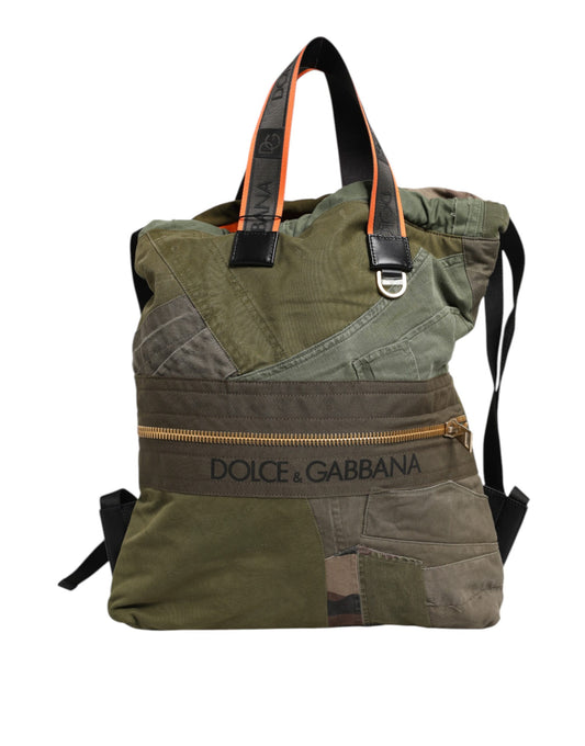Dolce & Gabbana – Military Green Patchwork Rucksack