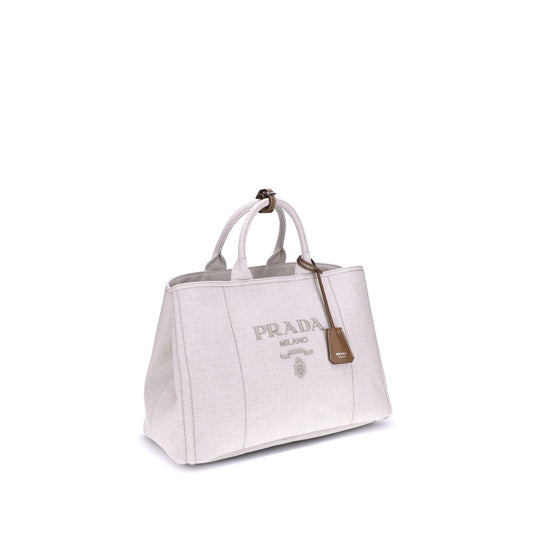 Prada – Extra Large Jardinière Linen Tote Bag