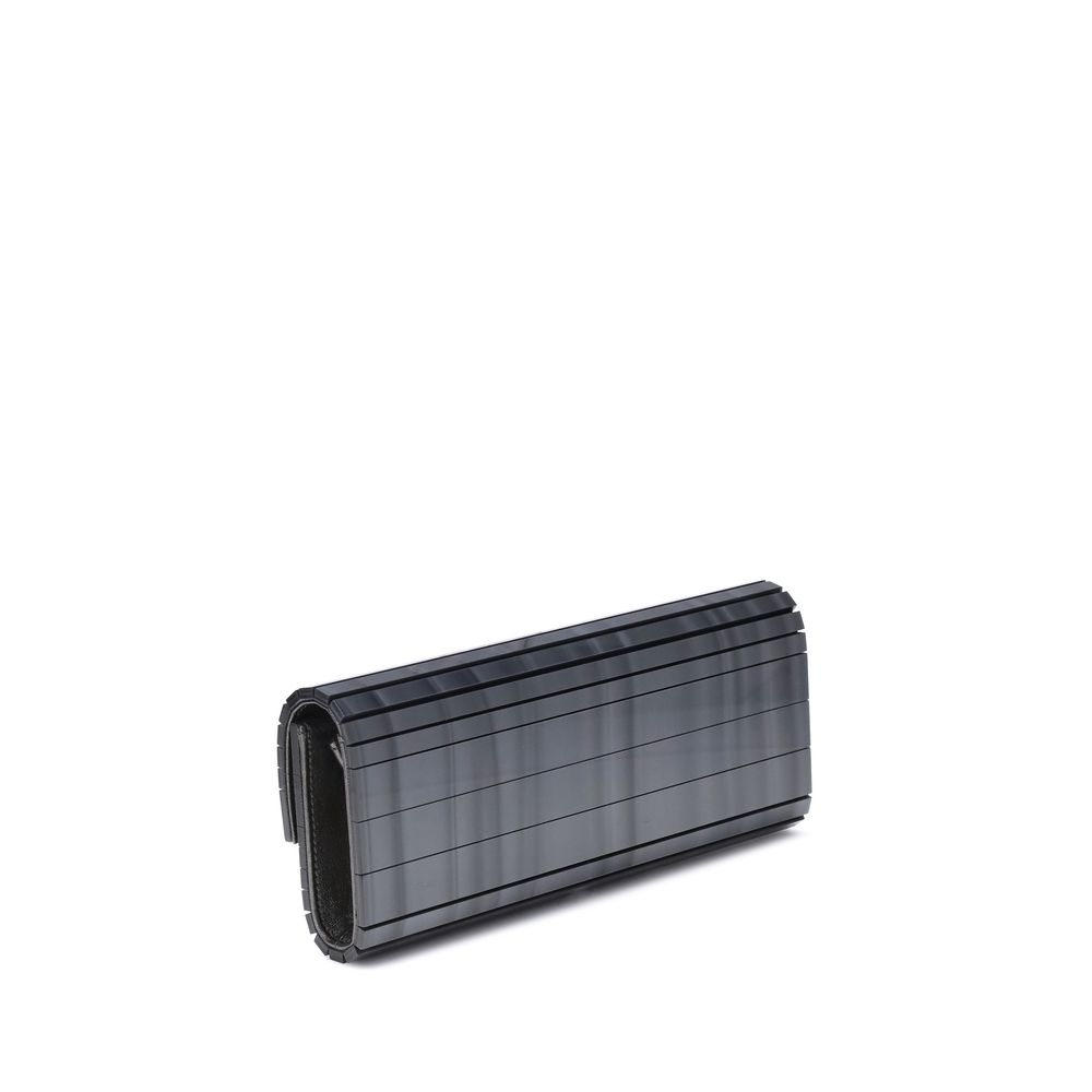 Jimmy Choo – Sweetie Acrylic Clutch in Grey Mother-of-Pearl