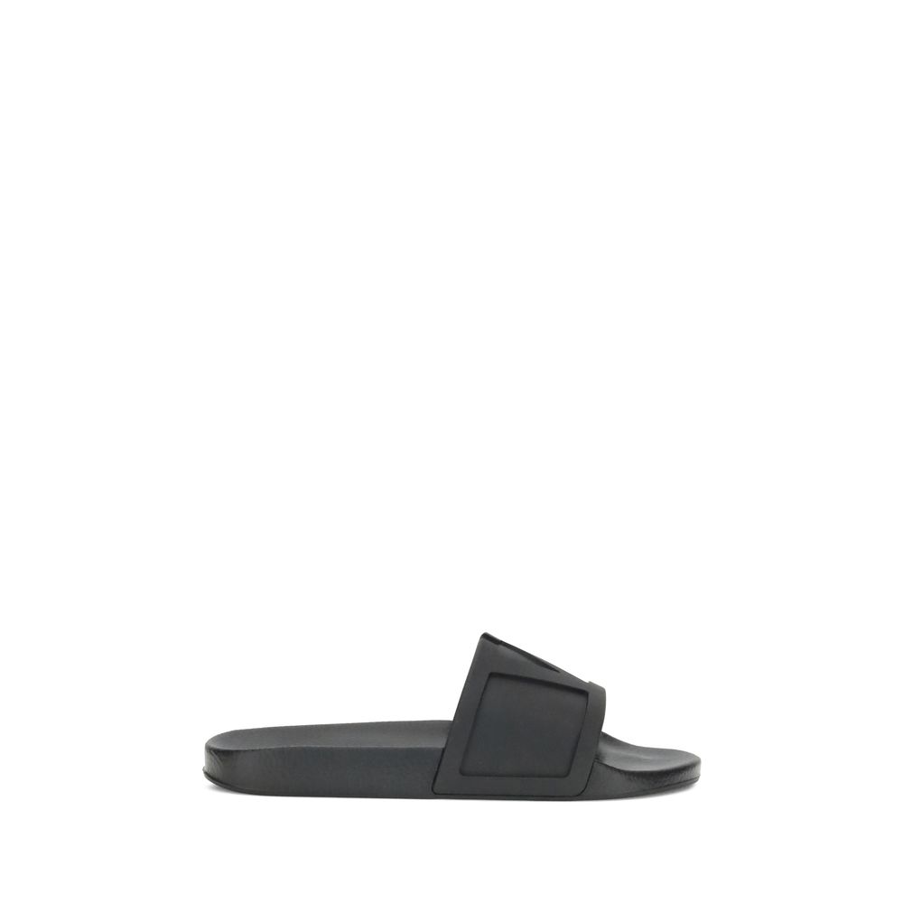 Valentino Garavani – Rubber Slides with Embossed VLogo