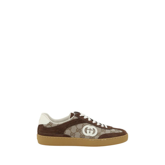 Gucci – GG Fabric and Leather Sneakers