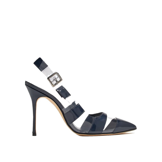 Manolo Blahnik – Uxra 105 Striped Slingback Pumps