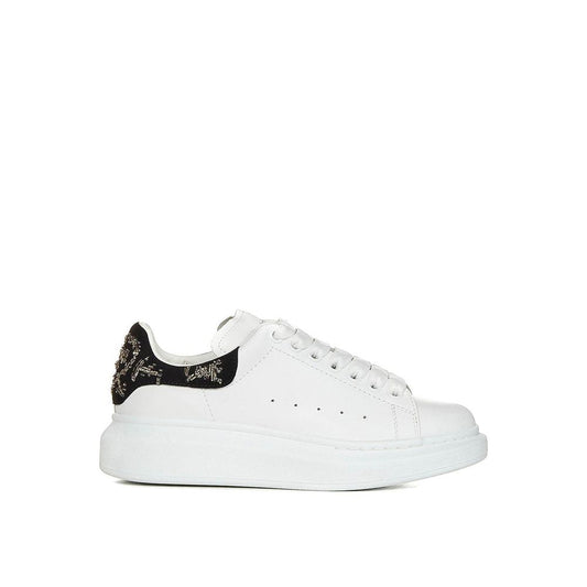 Alexander McQueen- Oversized Leather Sneakers Beaded and Embroidered