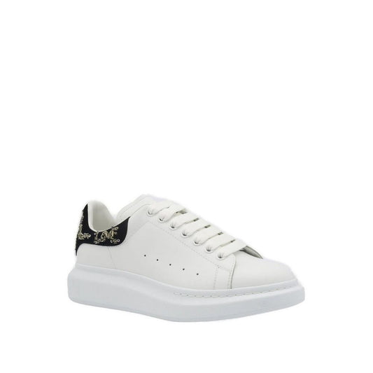 Alexander McQueen- Oversized Leather Sneakers Beaded and Embroidered