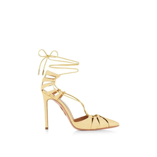 Aquazzura – Bellissima Raffia Stiletto Sandals
