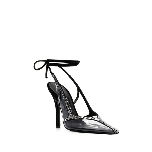 The Attico – Venus Chrome Slingback Pumps