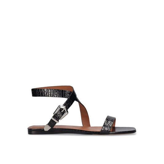 Paris Texas – Lauren Croco-Embossed Flat Sandals