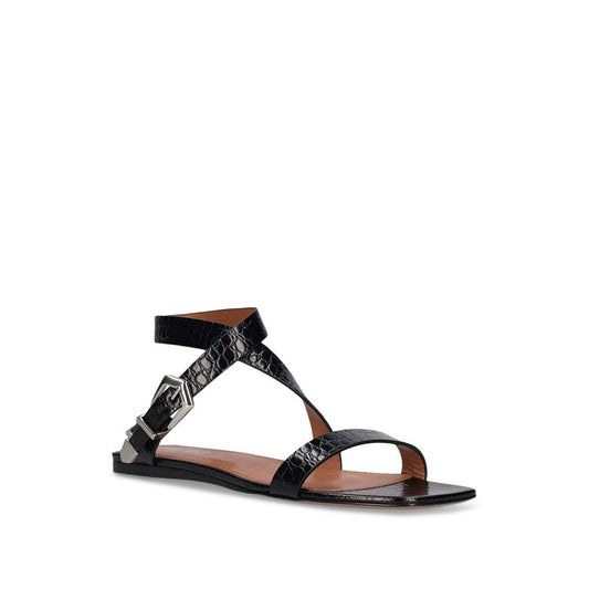 Paris Texas – Lauren Croco-Embossed Flat Sandals