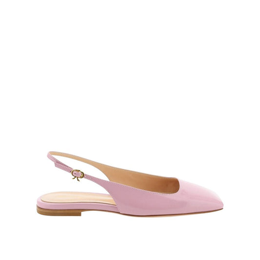 Gianvito Rossi – Pink Leather Flat Sandals