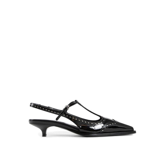 Miu Miu – Black Leather Slingback Pumps