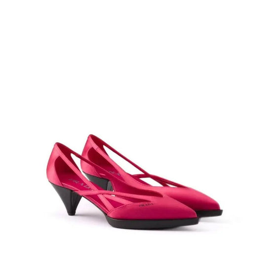 Prada – Satin Cut-Out Pumps