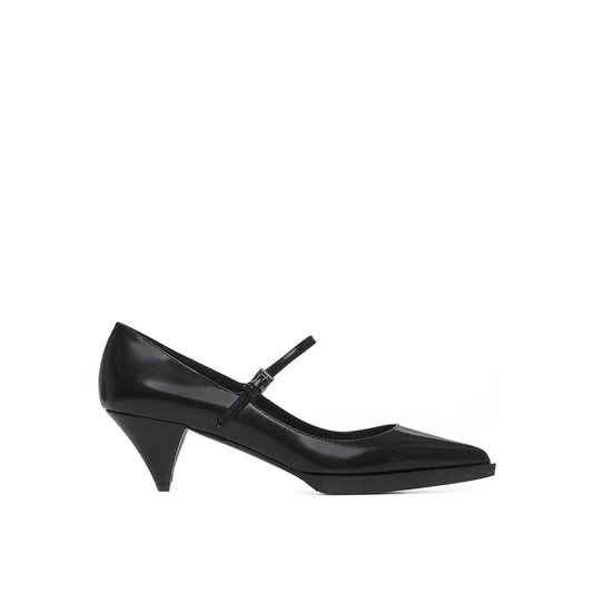 Prada – Leather Pumps with Adjustable Strap and Cone Heel