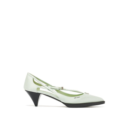 Prada – Jeweled Cut-Out Satin Pumps