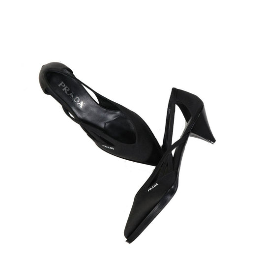 Prada – Cut-Out Satin Pumps