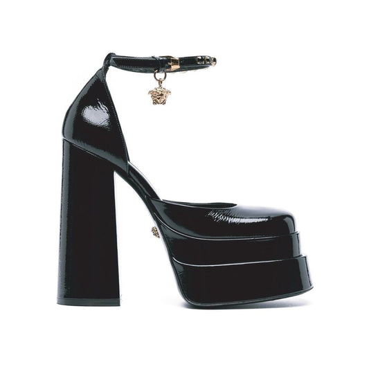 Versace – Black Patent Calf Leather Platform