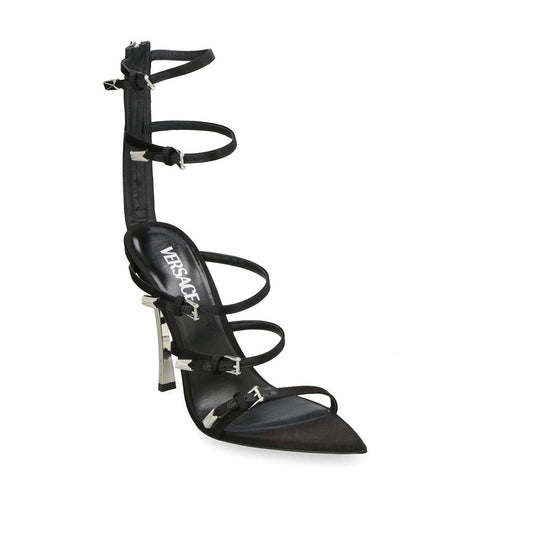 Versace – Black Calf Leather High Heel