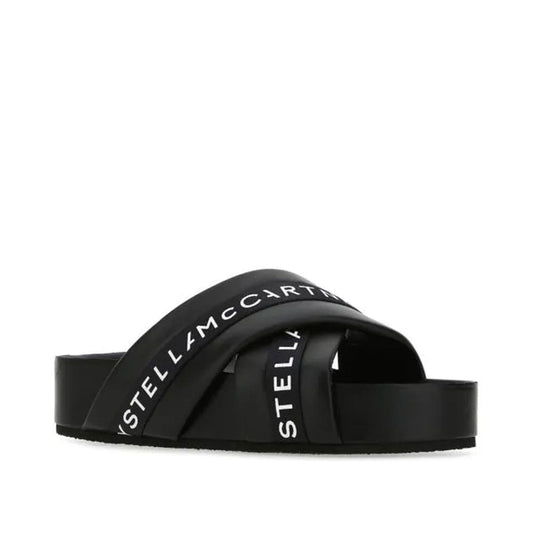 Stella McCartney – Black Logo Slides