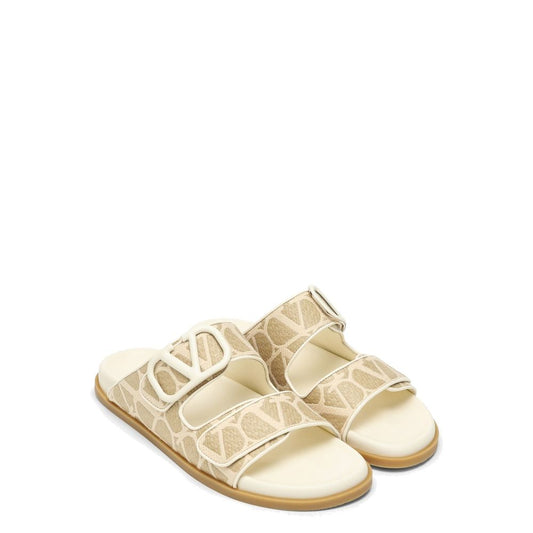 Valentino Garavani – Toile Iconographe Flat Sandals