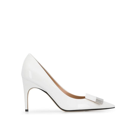 Sergio Rossi – White Leather Pumps