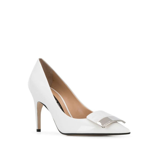 Sergio Rossi – White Leather Pumps