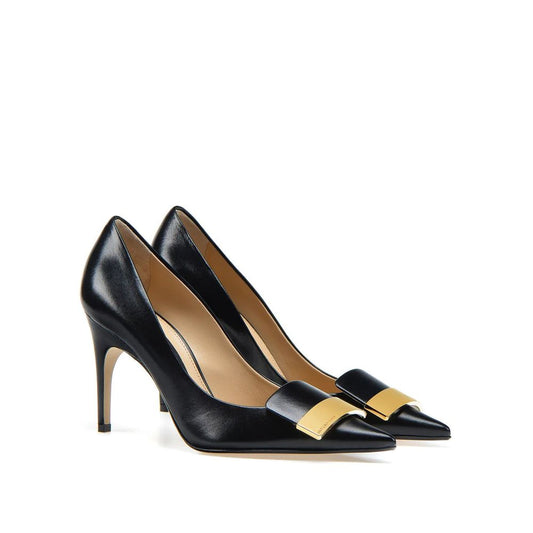 Sergio Rossi – Black SR1 Leather Pumps