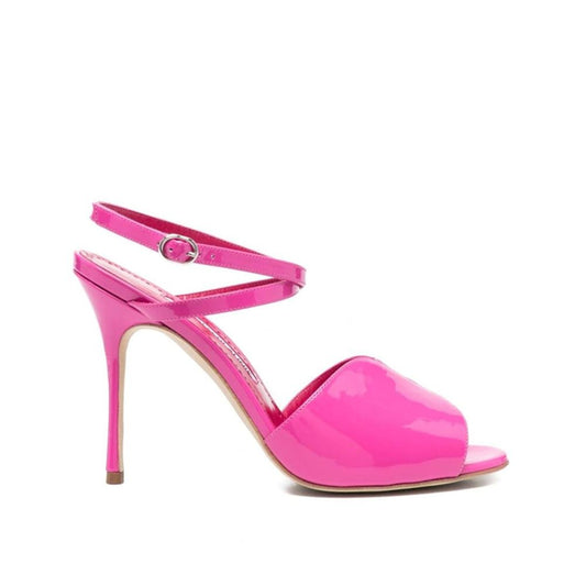 Manolo Blahnik – Hourani 105 Patent Effect Sandals