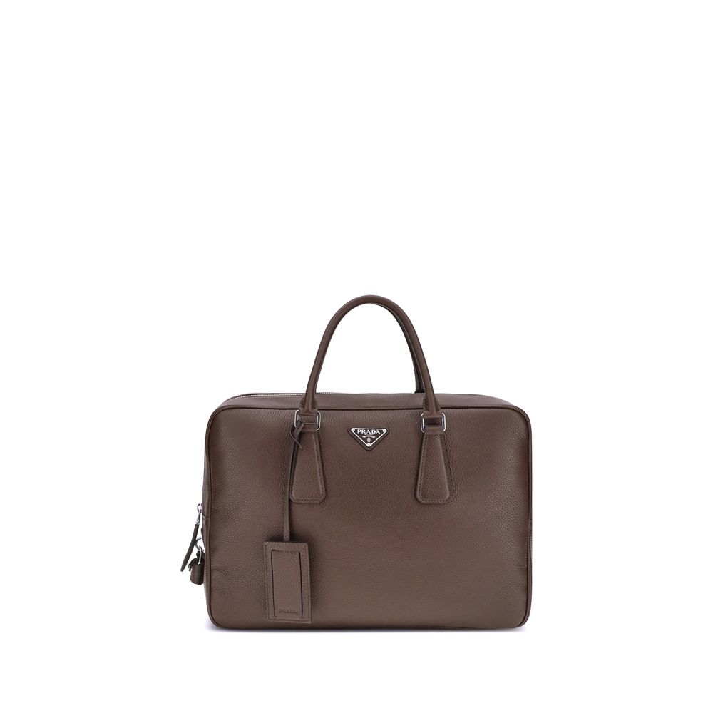 Prada – Brown Leather Briefcase