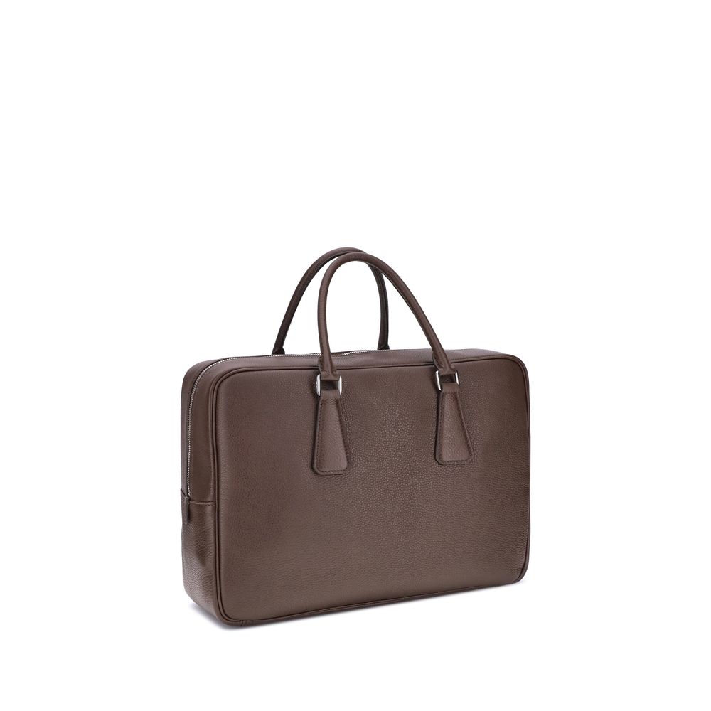 Prada – Brown Leather Briefcase