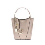 Chloé – Spin Taupe Grained Leather Shoulder Bag