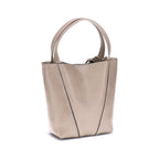 Chloé – Spin Taupe Grained Leather Shoulder Bag