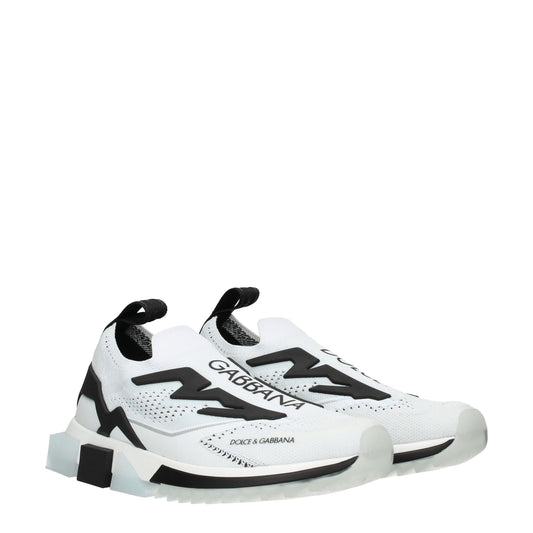 Dolce & Gabbana – White Fabric Athletic Sneakers