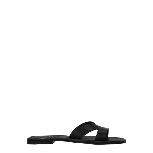 Kenzo – Black Leather Slippers Sandals