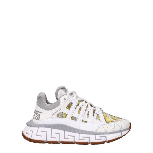 Versace – White Leather Athletic Sneakers