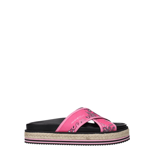 Kenzo – Pink Fabric Slippers Sandals