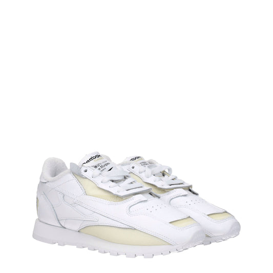 Maison Margiela – White Leather Logo Sneakers