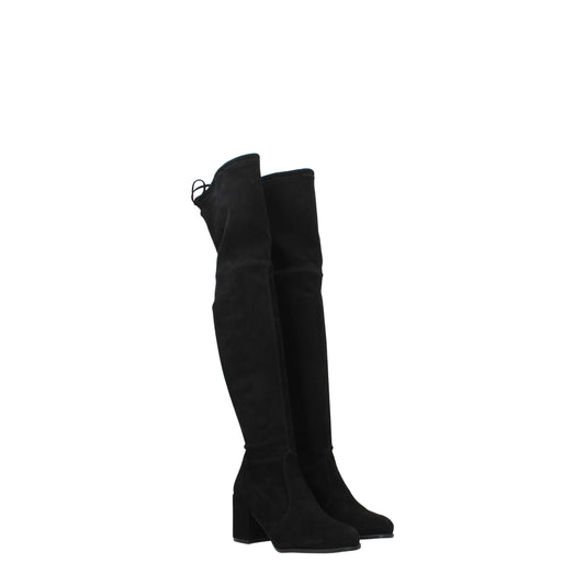 Stuart Weitzman – Black Suede Over-the-Knee Boots