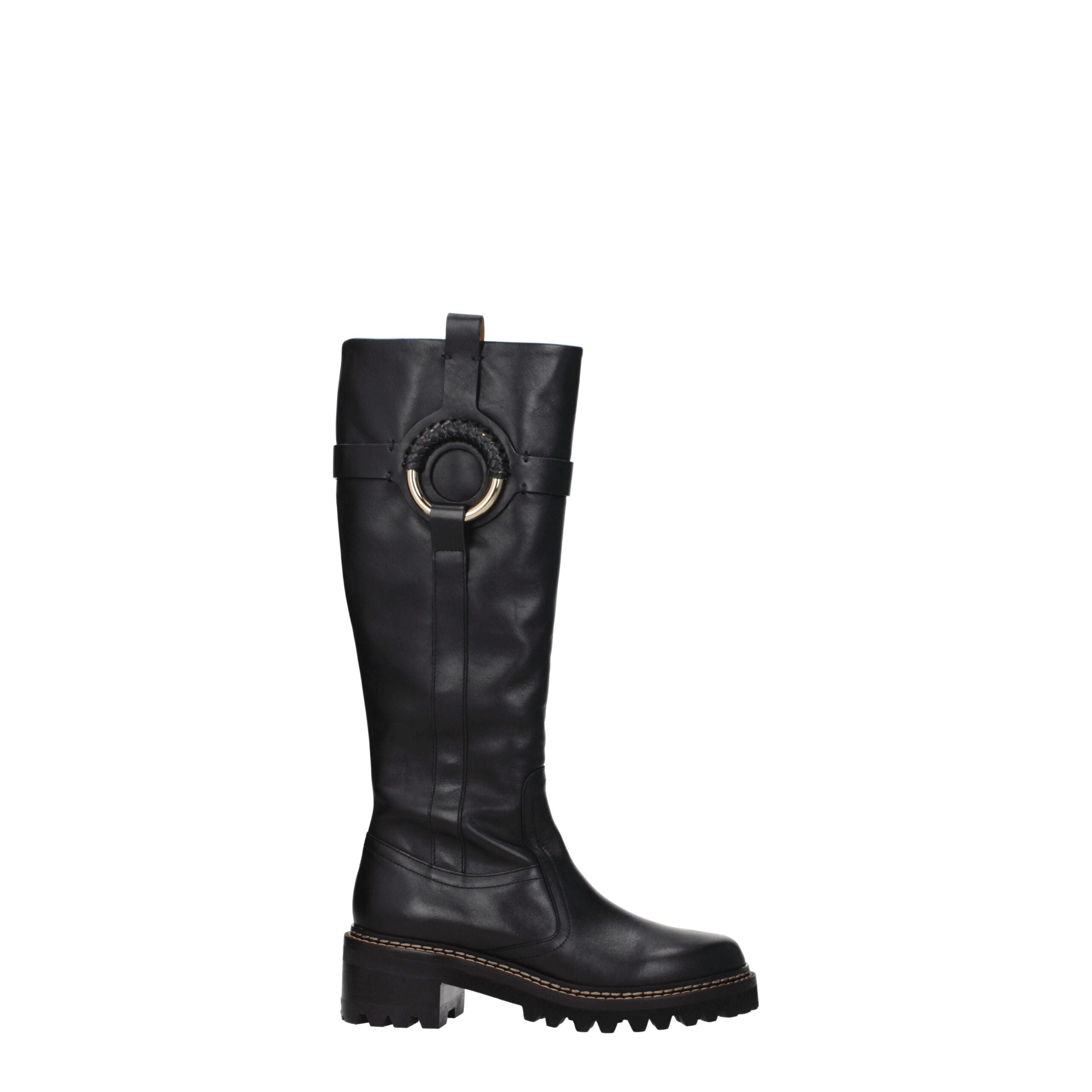 See by Chloé – Black Leather Over-The-Knee Boots