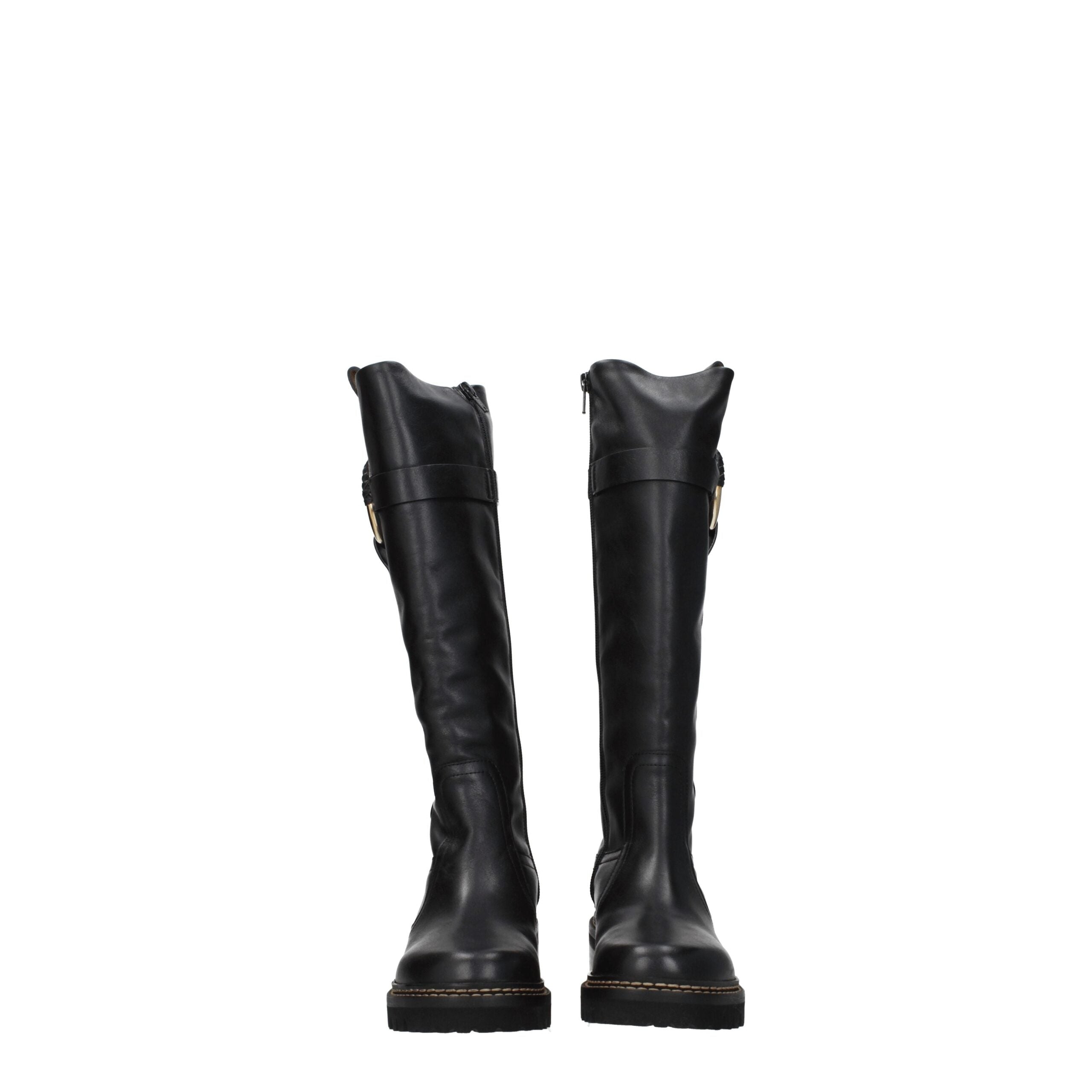 See by Chloé – Black Leather Over-The-Knee Boots