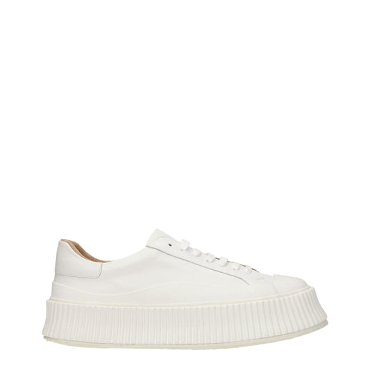 Jil Sander – White Leather Platform Sneakers