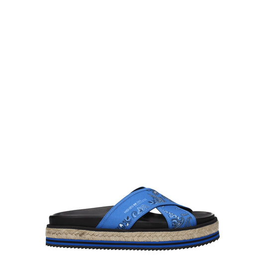 Kenzo – Blue Fabric Slippers Sandals