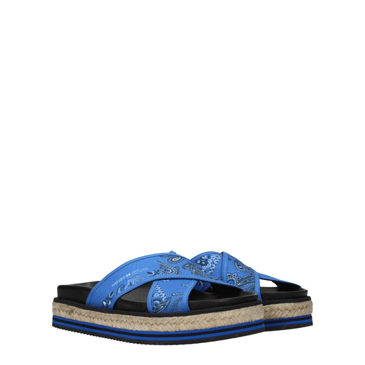 Kenzo – Blue Fabric Slippers Sandals