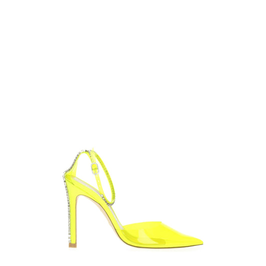 Stuart Weitzman – Yellow PVC Rhinestone Stiletto Heels
