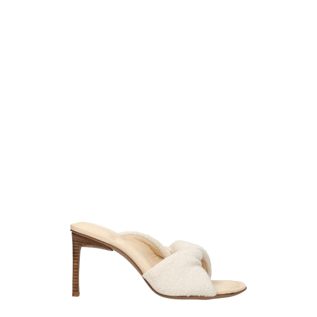 Jacquemus – Beige Fabric Stiletto Sandals