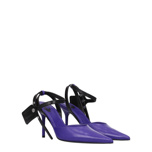 Off-White – Purple Leather High Heel Pumps