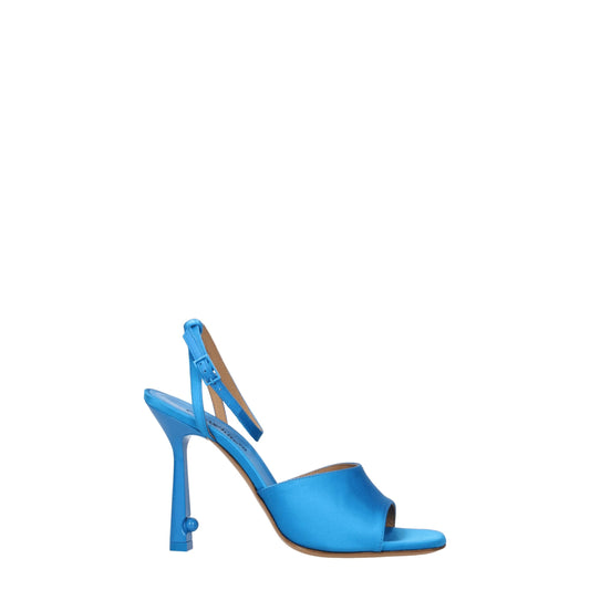 Off-White – Blue Satin Stiletto Sandals